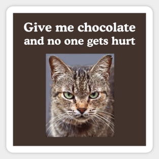 Tabby Cat for Guys and Grumpy Coffee Lover Sticker